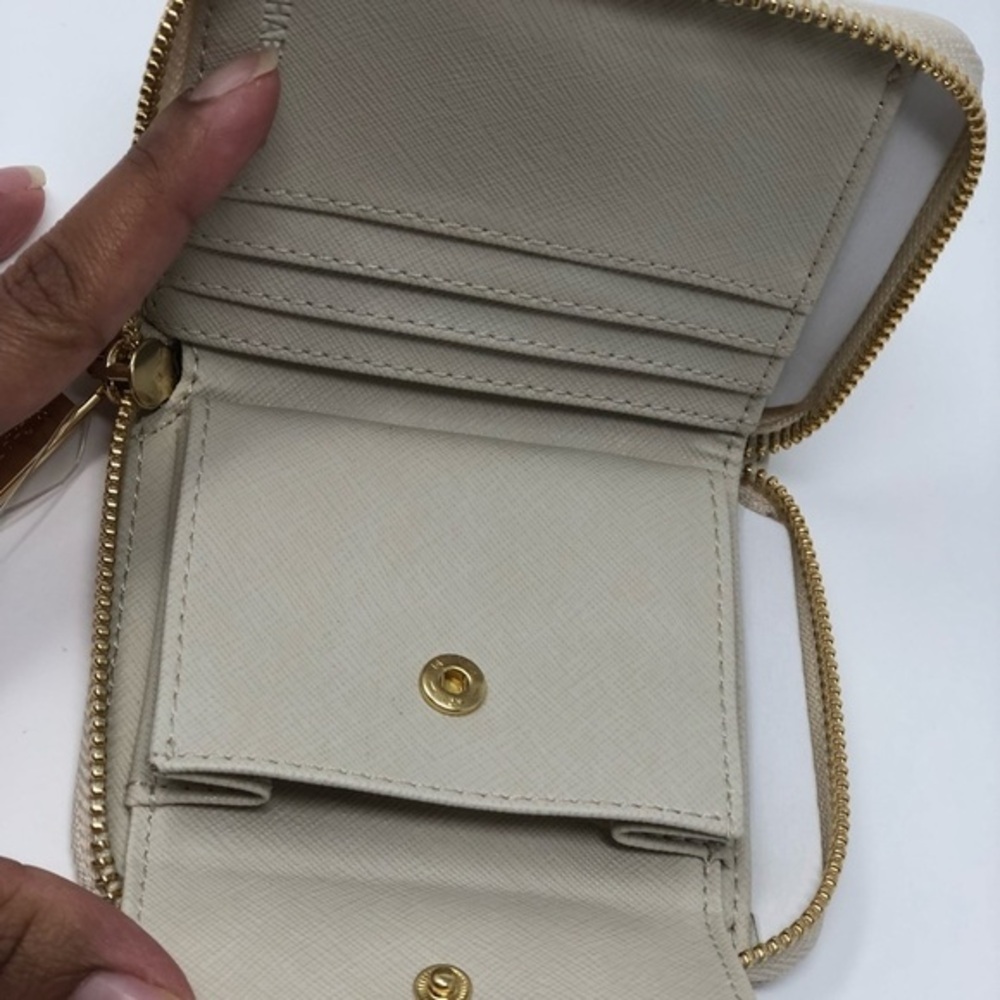 Michael kors small zipper wallet coin purse ECRU - Picture 6 of 8